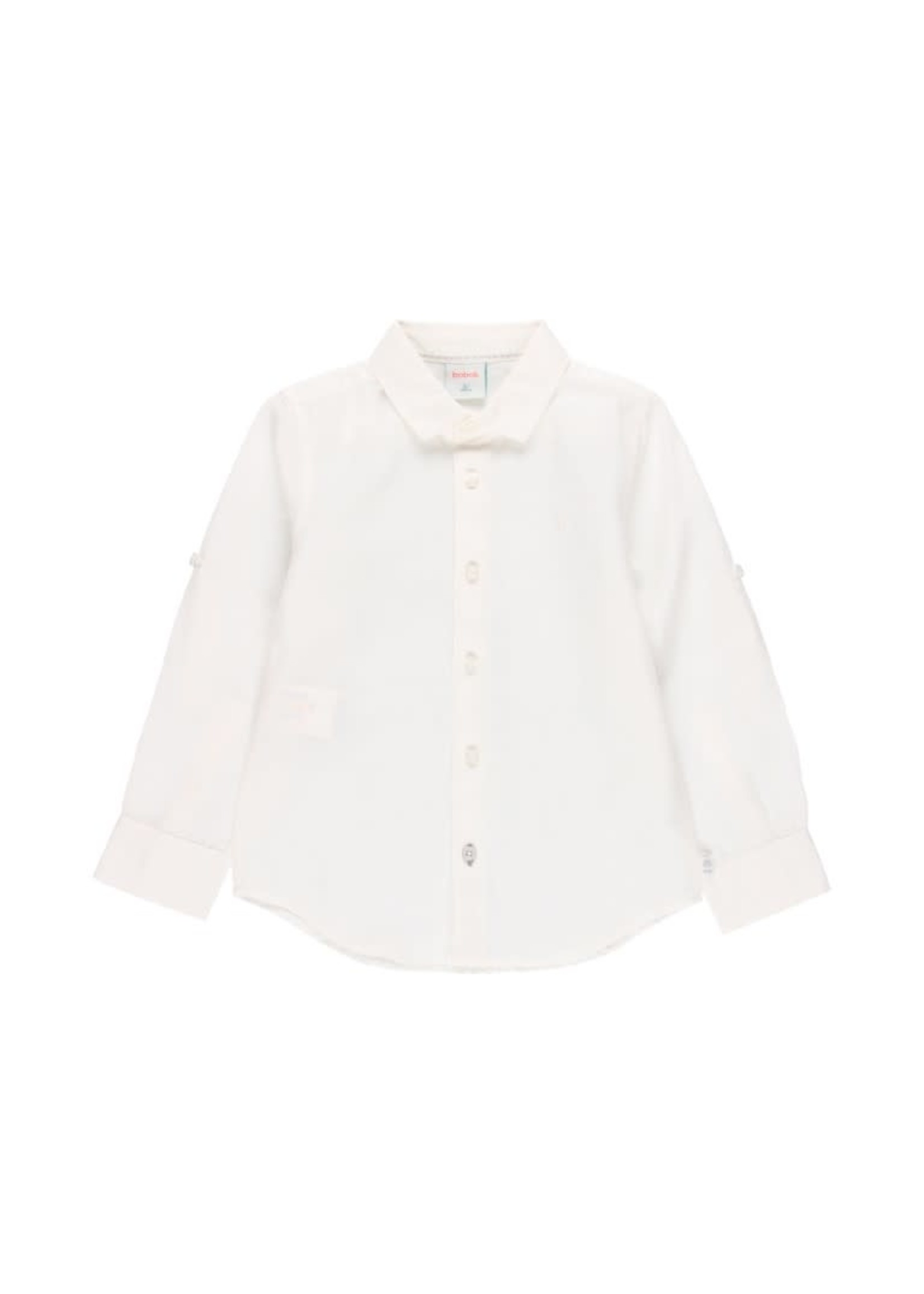 Boboli Boboli Linen shirt long sleeves for boy WHITE 734037