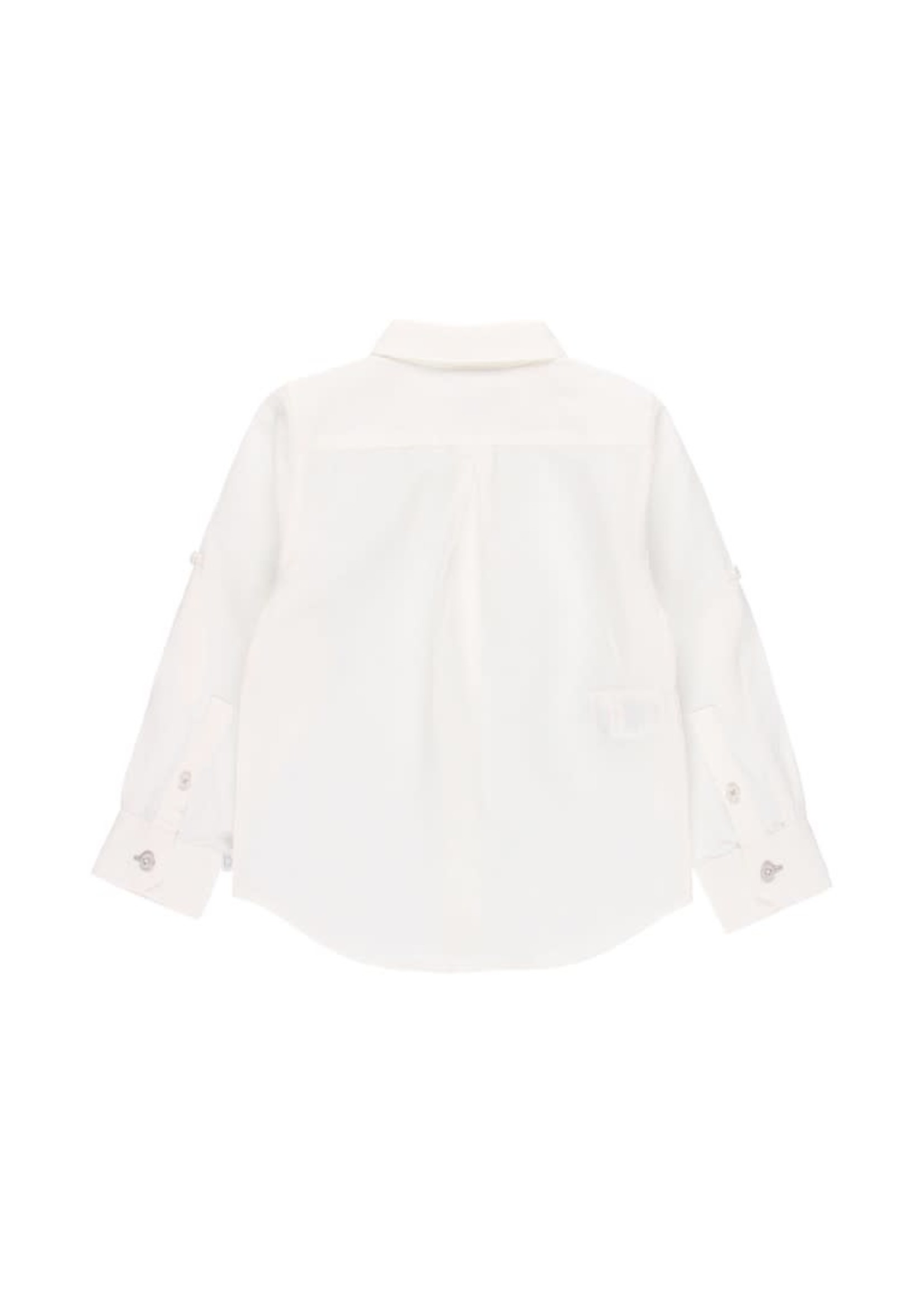 Boboli Boboli Linen shirt long sleeves for boy WHITE 734037
