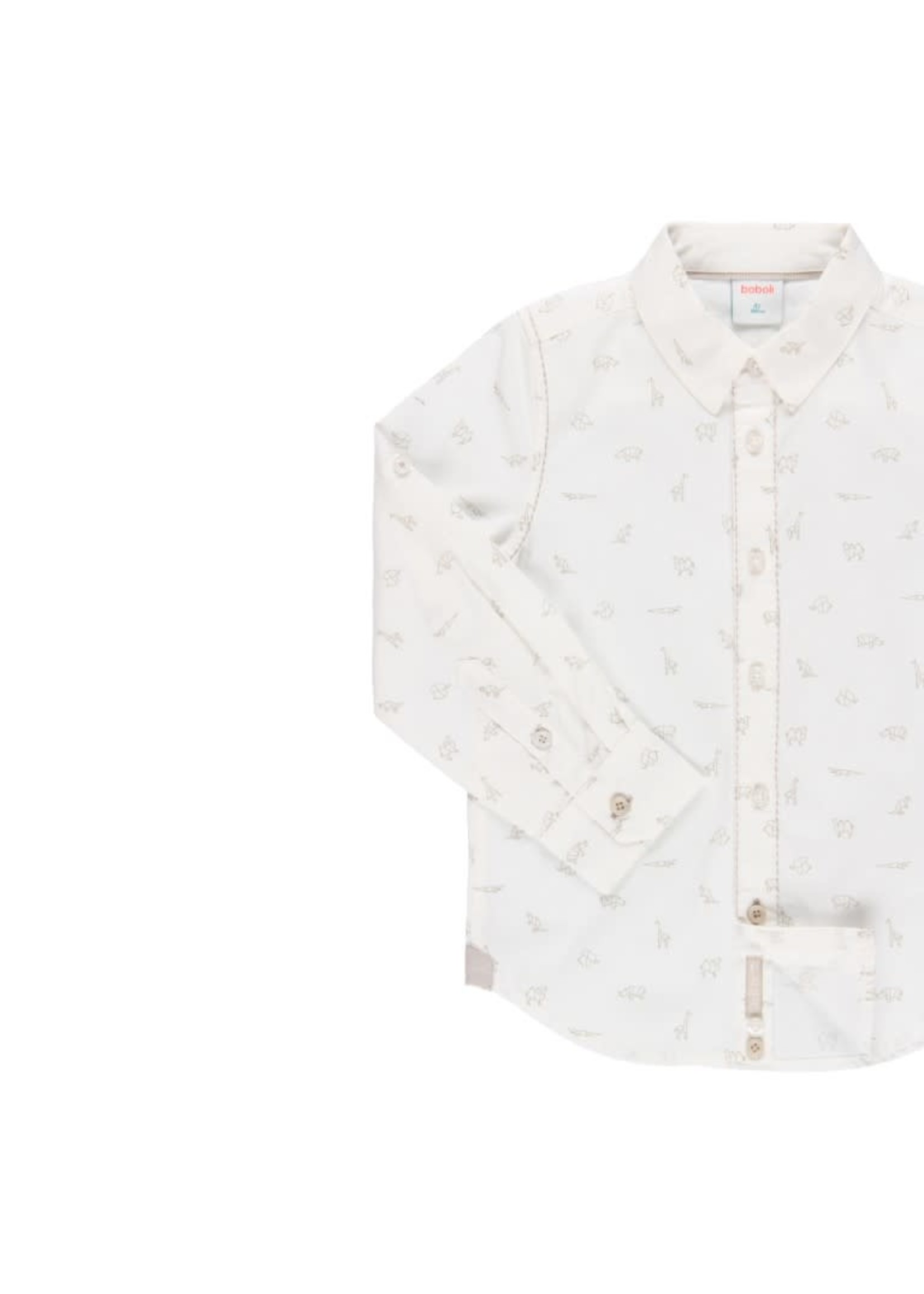 Boboli Poplin shirt "animals" for boy print 734116