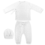 Mac Ilusion Mac Ilusion Traje 3 piezas BASIC cruzado punto fino sin pie Blanco