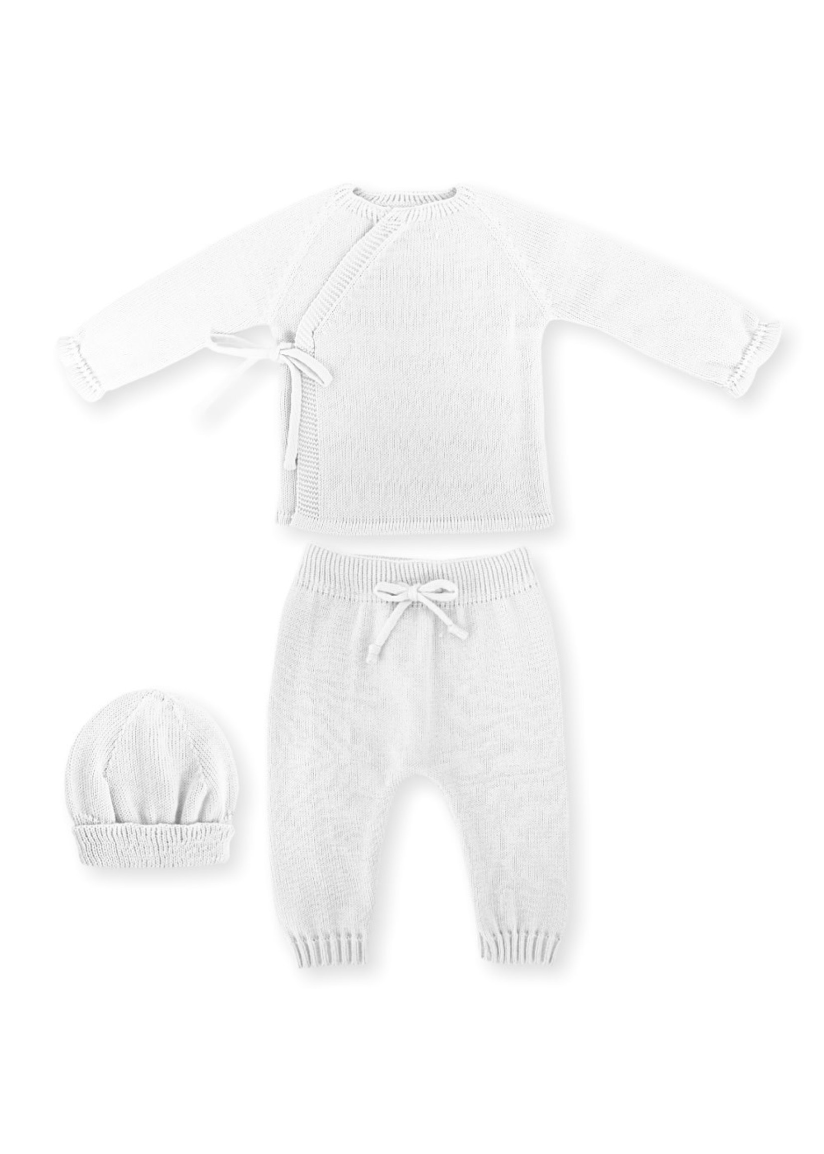 Mac Ilusion Mac Ilusion Traje 3 piezas BASIC cruzado punto fino sin pie Blanco