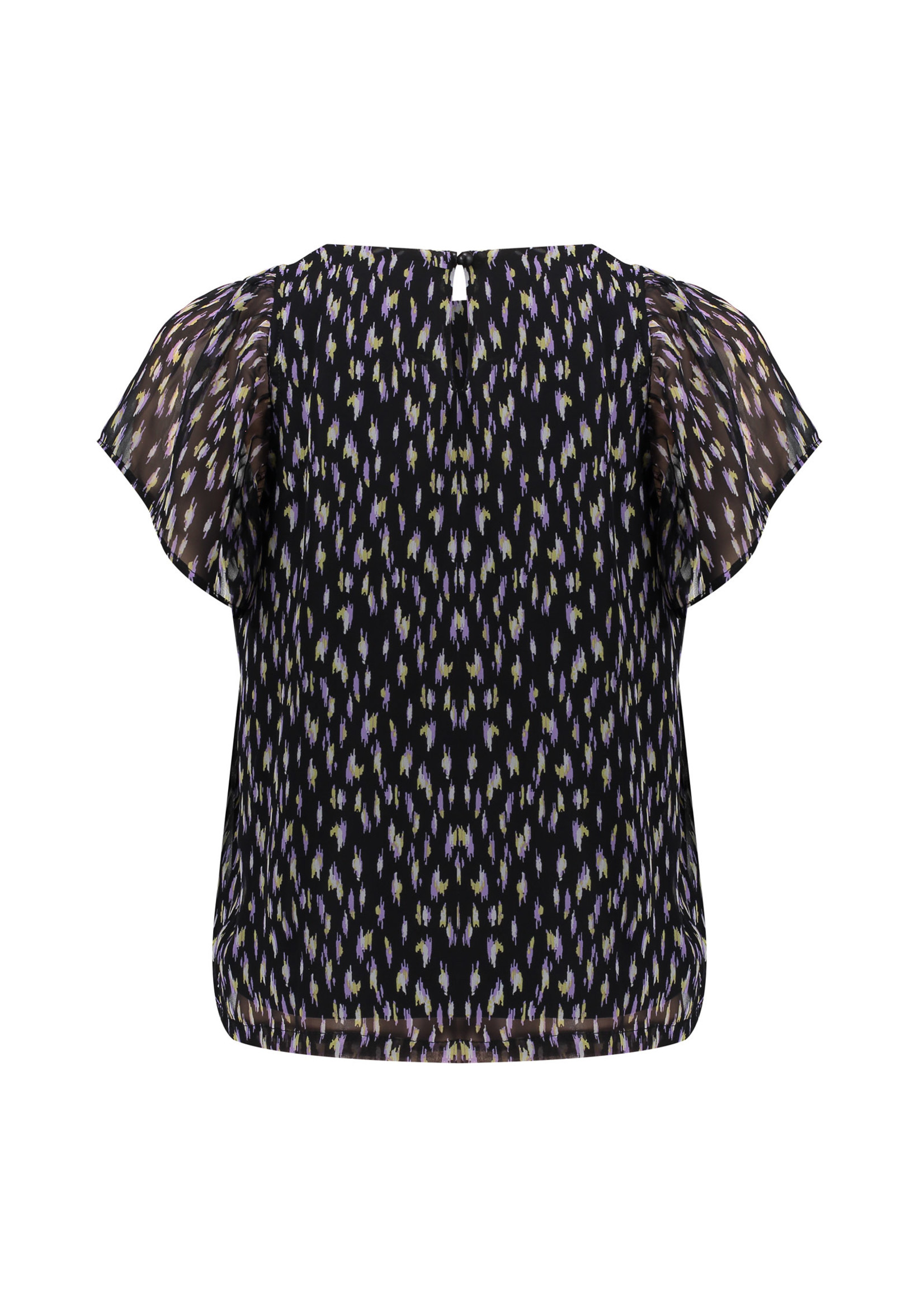 Frankie&Liberty Frankie&Liberty Cady Top PRINT BLACK/PURPLE RAIN/SOFT YELLOW-FL22114