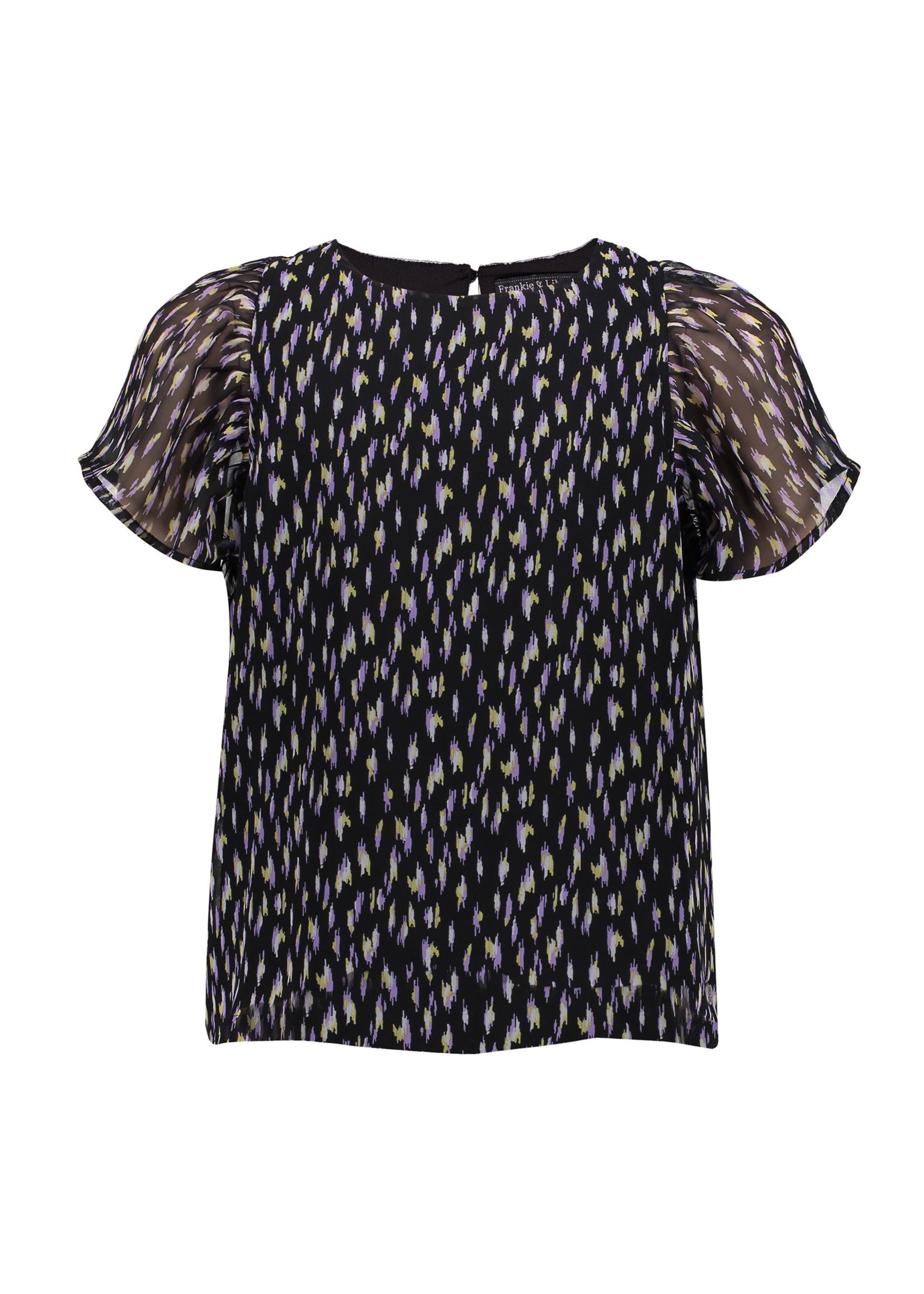 Frankie&Liberty Frankie&Liberty Cady Top PRINT BLACK/PURPLE RAIN/SOFT YELLOW-FL22114