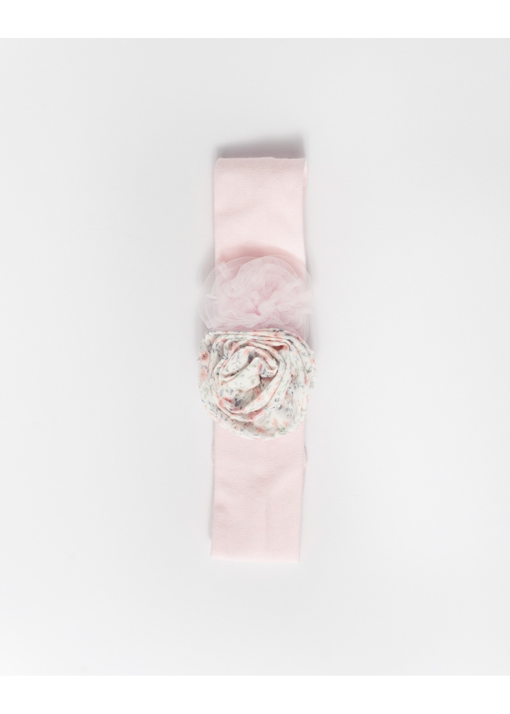 Deolinda Haarband roze me bloem en tuille