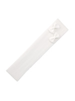 Siena Siena haarband baby wit met 2 satijnen strikjes