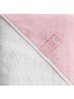 Baby Gi Baby Gi PINK VICHY HOODED BATHTOWEL PINK-22S_01VR