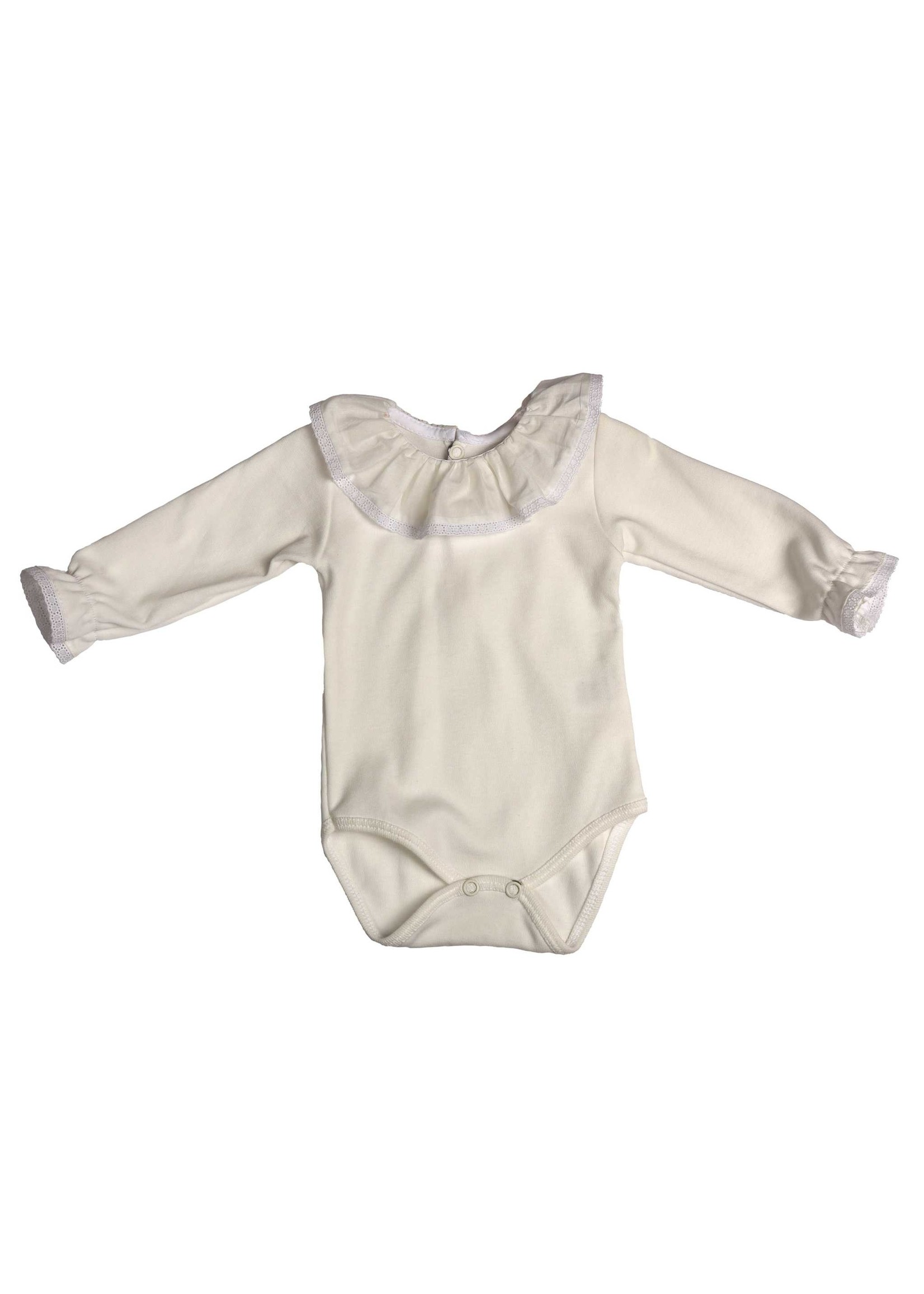 Baby Gi Baby Gi CREAM BODYVEST W/ BRODERIE ANGLAISE BEIGE-BGP18BI