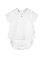 Babidu Babidu Romper off white met bloesje aan een stuk