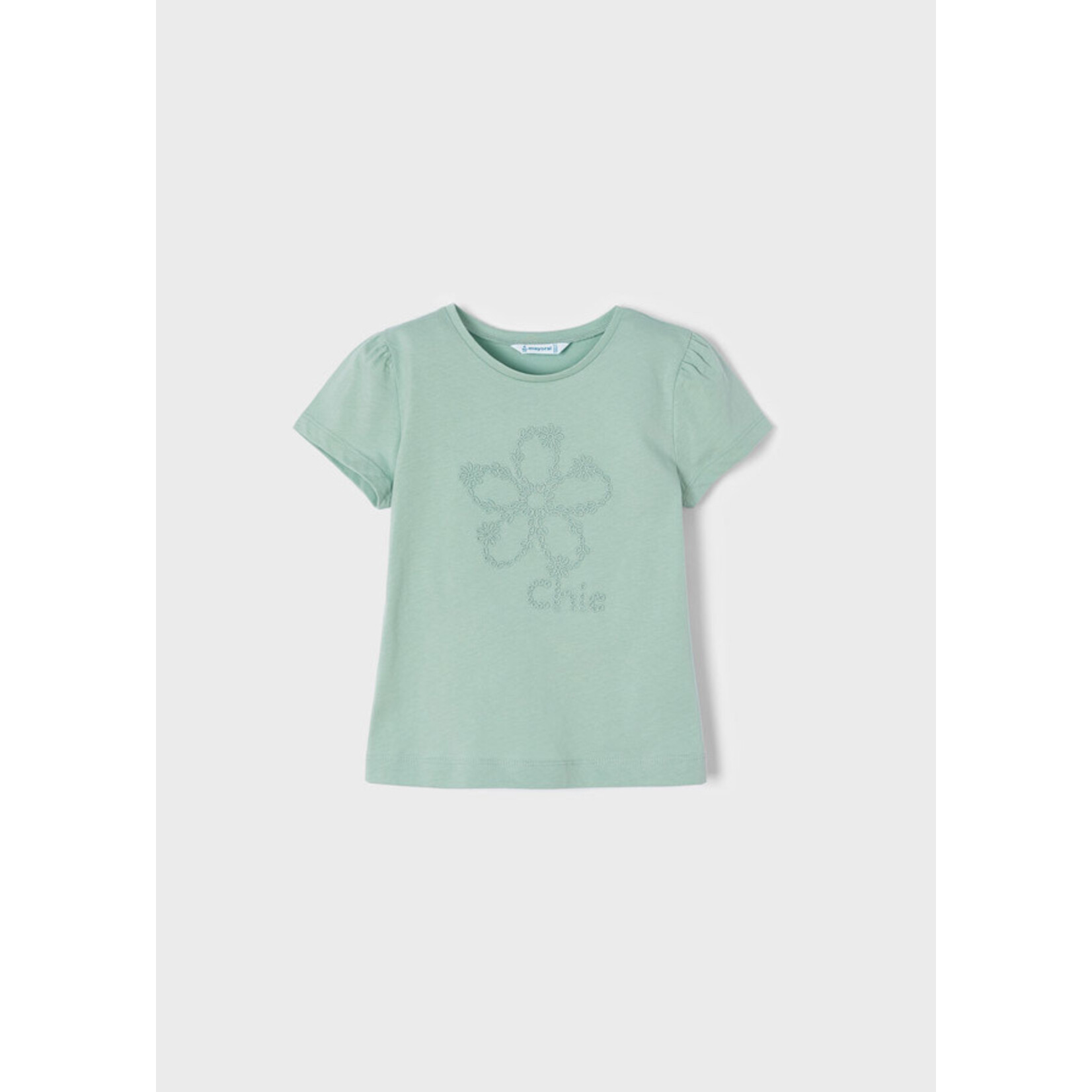 Mayoral Mayoral S/s bow t-shirt green- 22 03041
