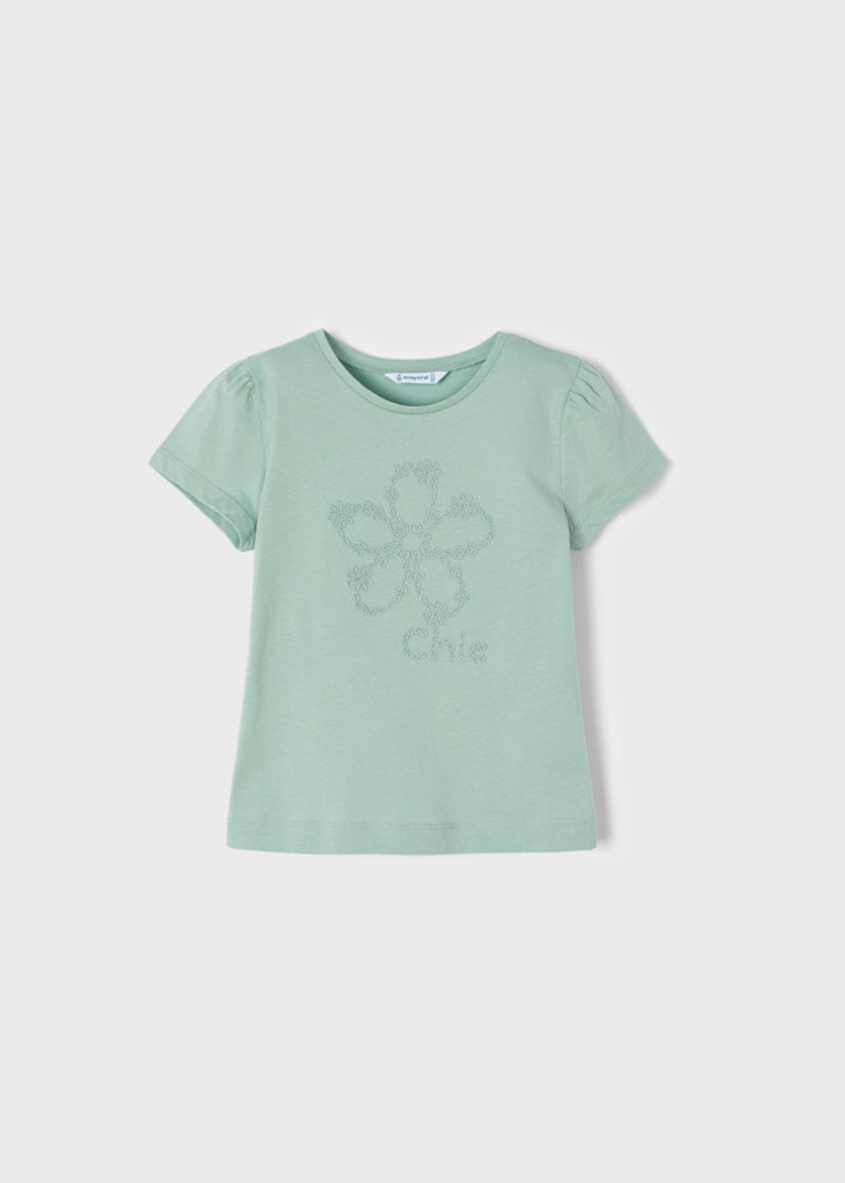 Mayoral Mayoral S/s bow t-shirt green- 22 03041