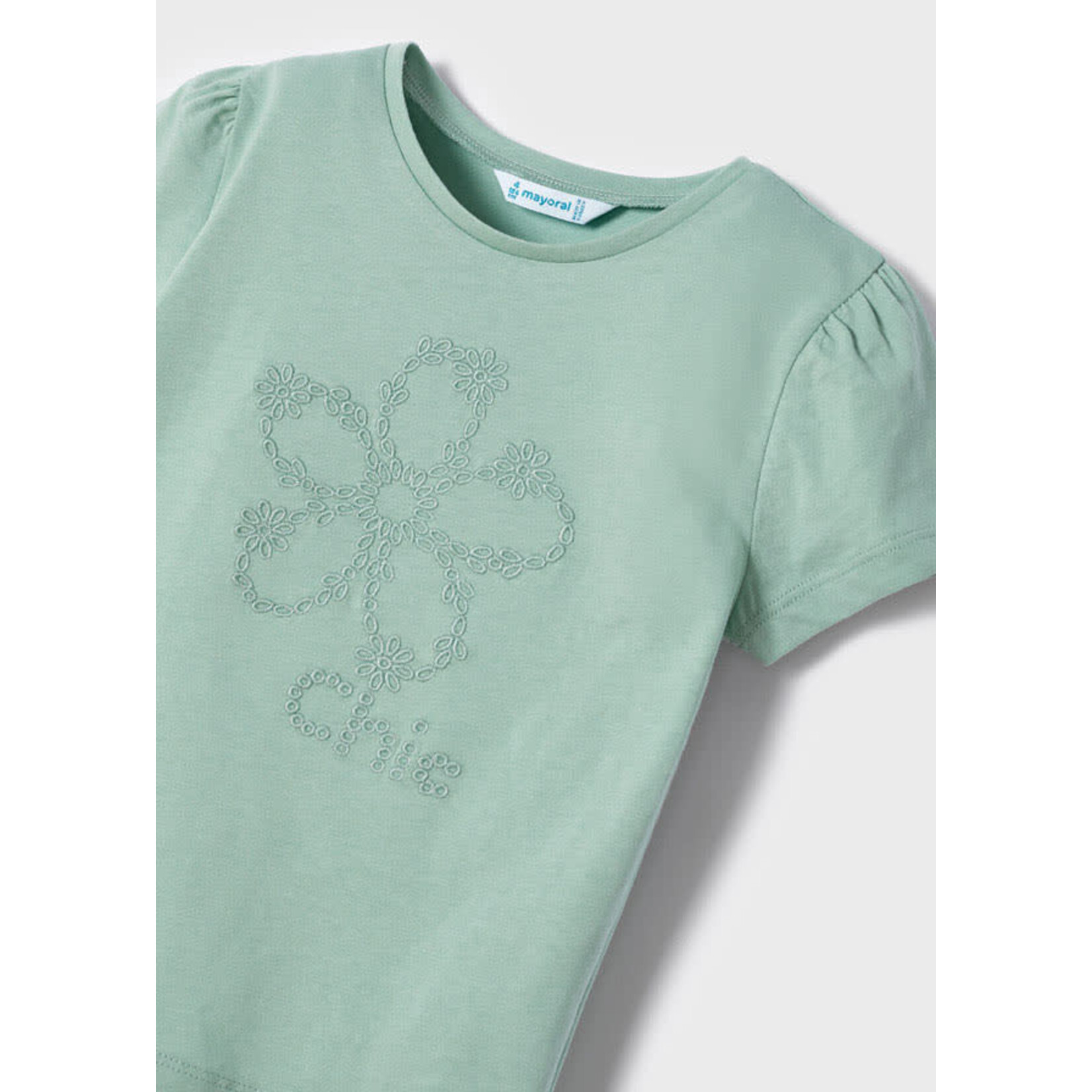 Mayoral Mayoral S/s bow t-shirt green- 22 03041