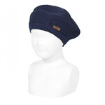 Condor Condor GARTER STITCH BERET NAVY BLUE