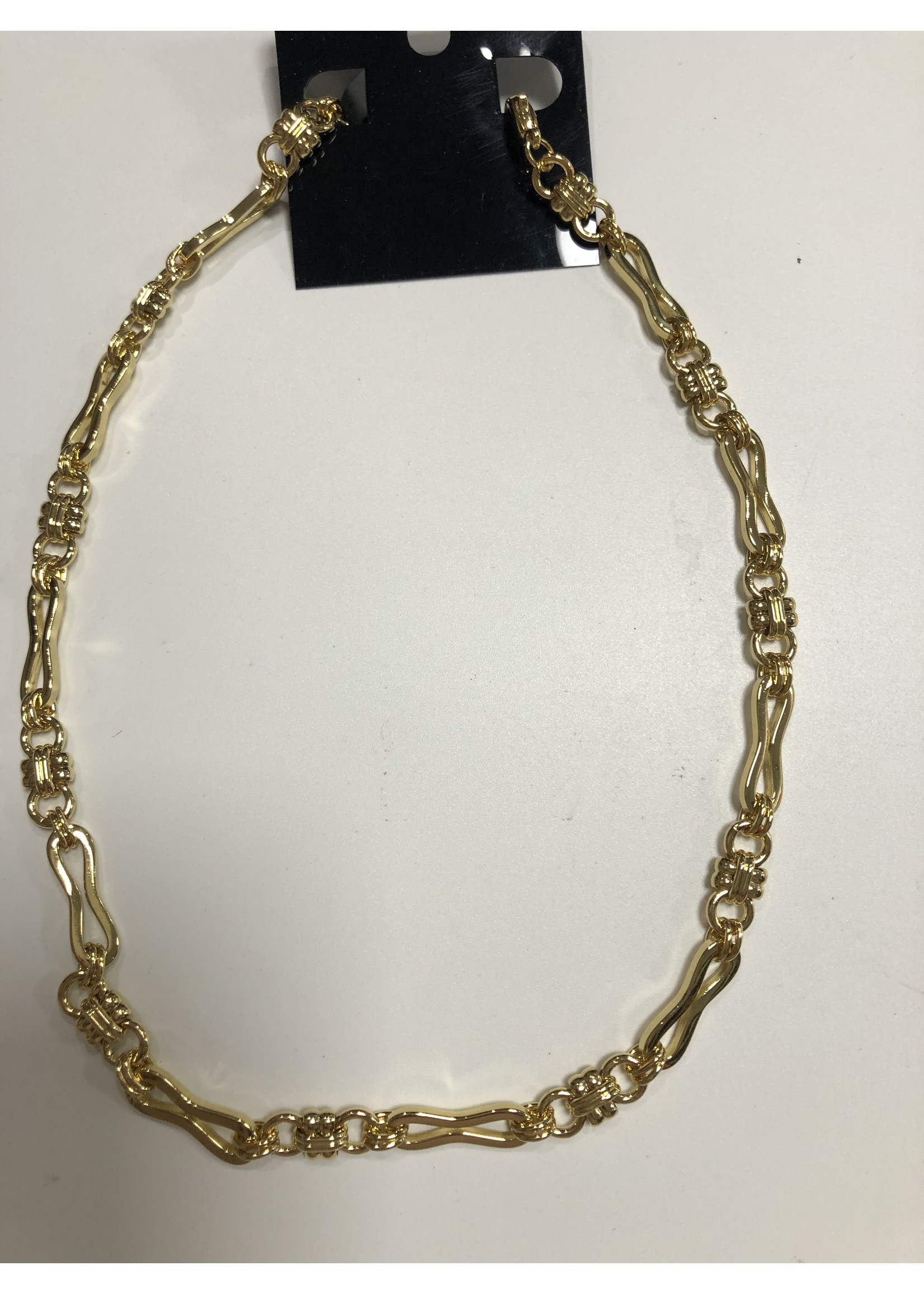 Wing Byou hals schakel smal ketting goud