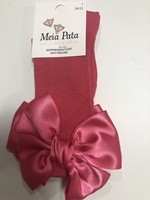 Meia Pata Meia Pata Kneesocks With Double Satin Bow 18 Carmine