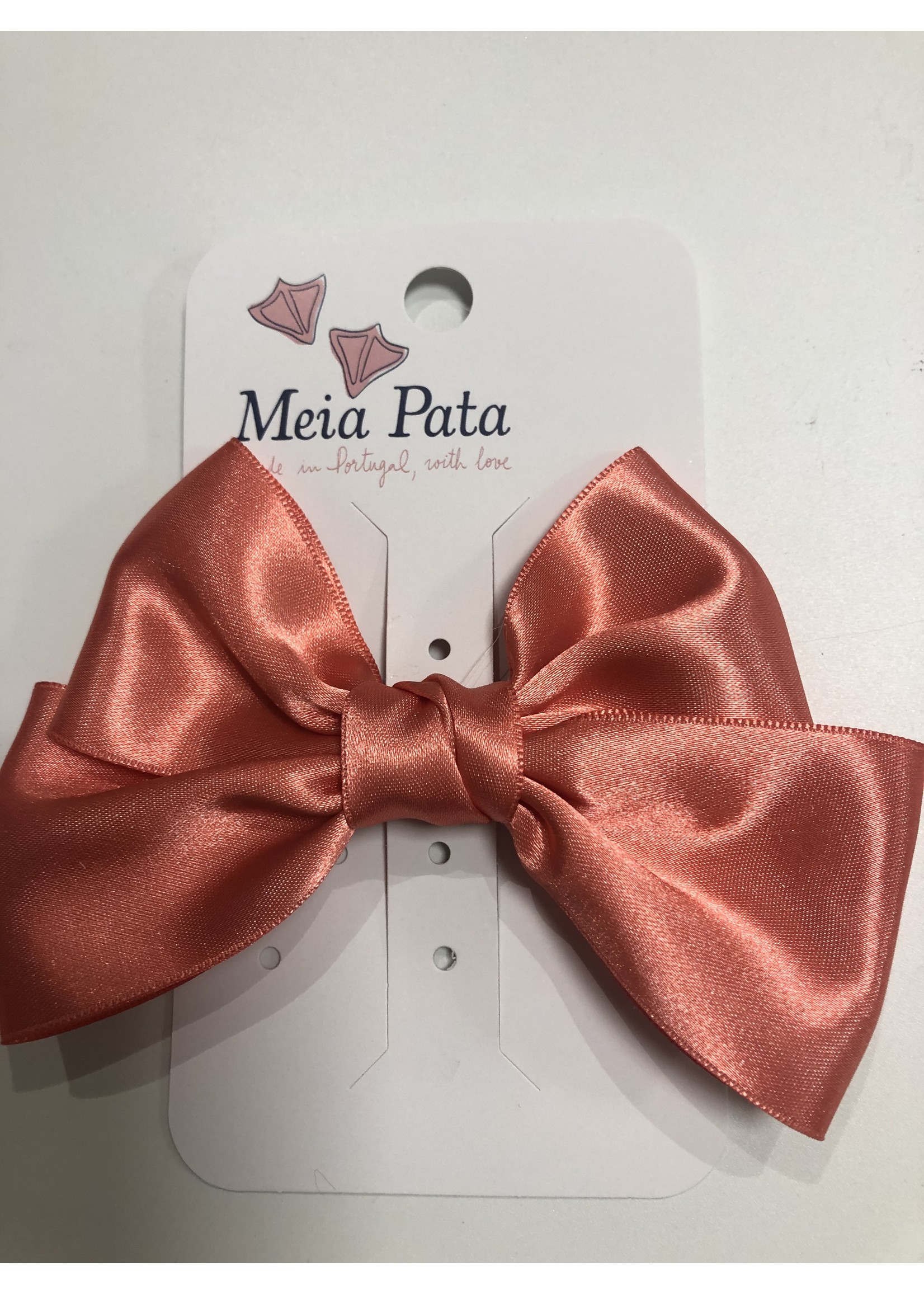 Meia Pata Meia Pata Hair Tie New Knot Double Satin 19 Coral