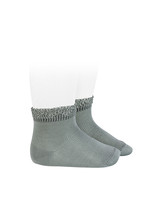 Condor Condor sokje groen met kant randje