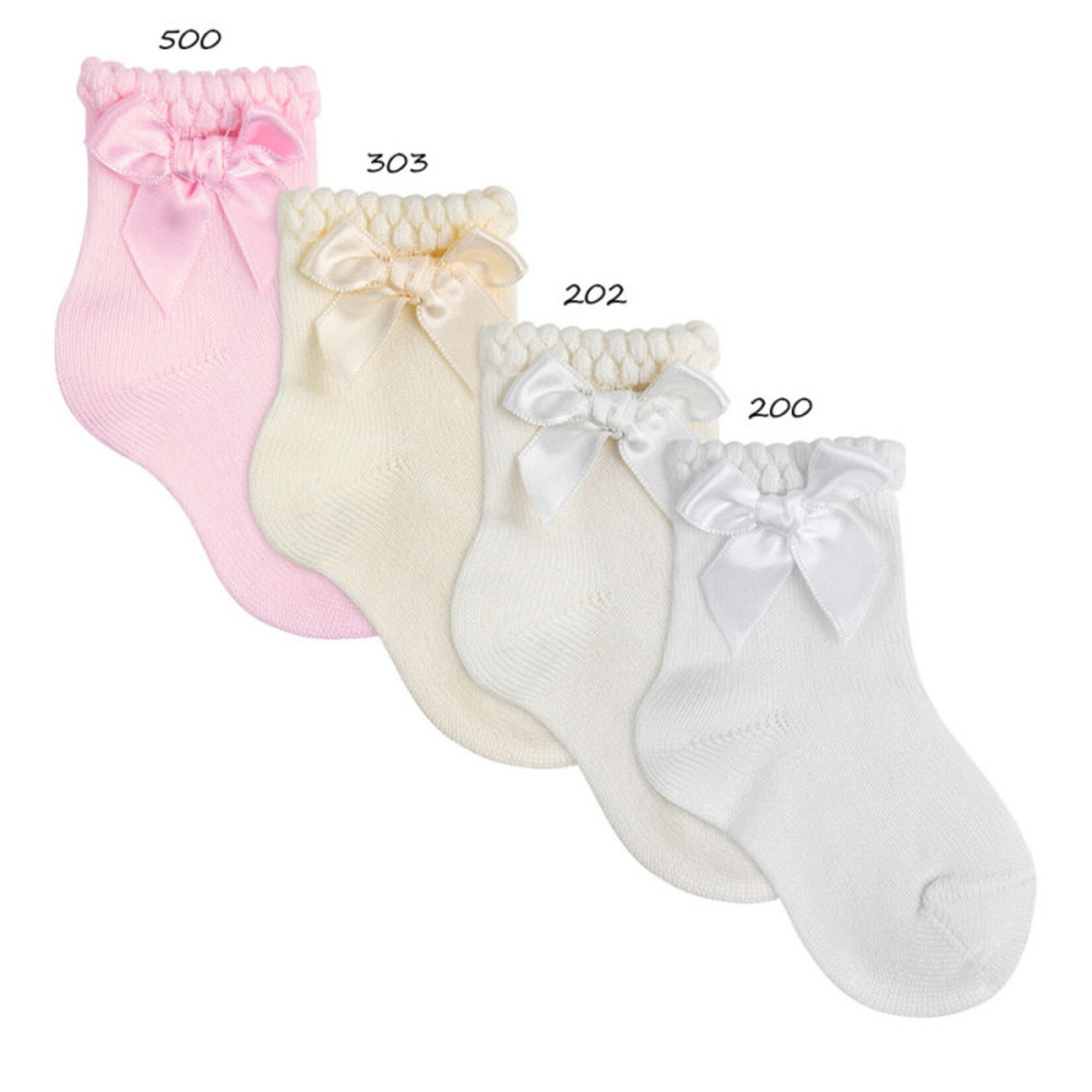 Condor Condor SHORT SOCKS WITH MATCHING BOW 202 OFF WHITH