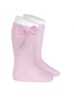 Condor Condor Kniekousen  roze met organza strikken strikken