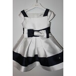 Patachou Patachou donkerblauw wit met wijde rok