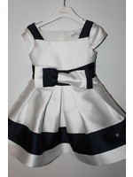 Patachou Patachou donkerblauw wit met wijde rok