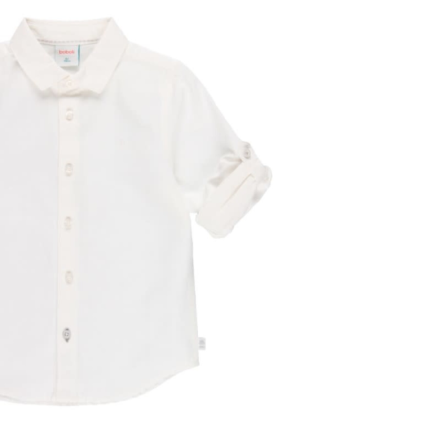 Boboli Boboli Linen shirt long sleeves for boy WHITE 734037