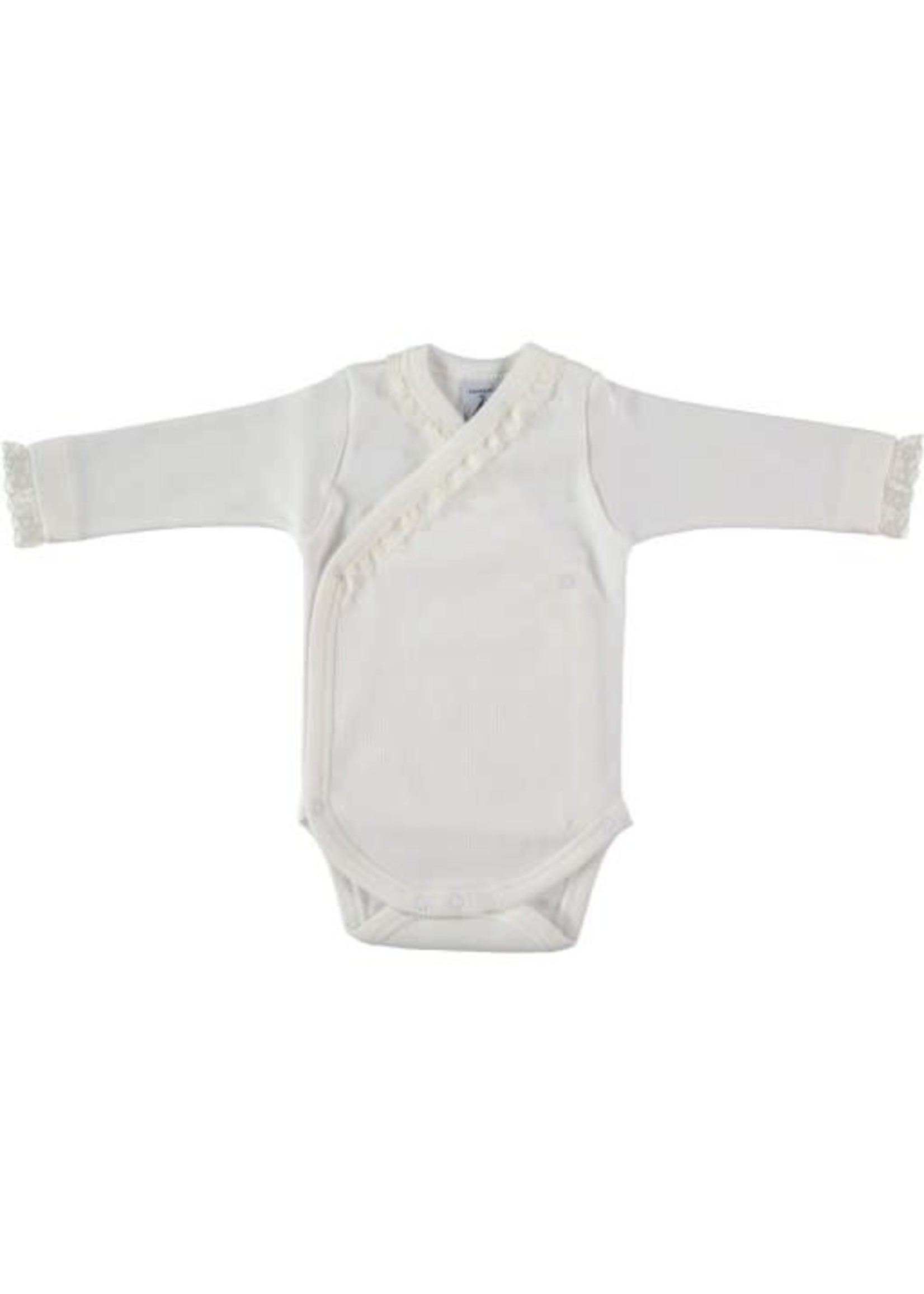 Babidu Babidu Romper off white met overslag wit