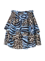 Kocca Kocca SKIRT FANT.AZZURRO­MARRONEBARDO F7058