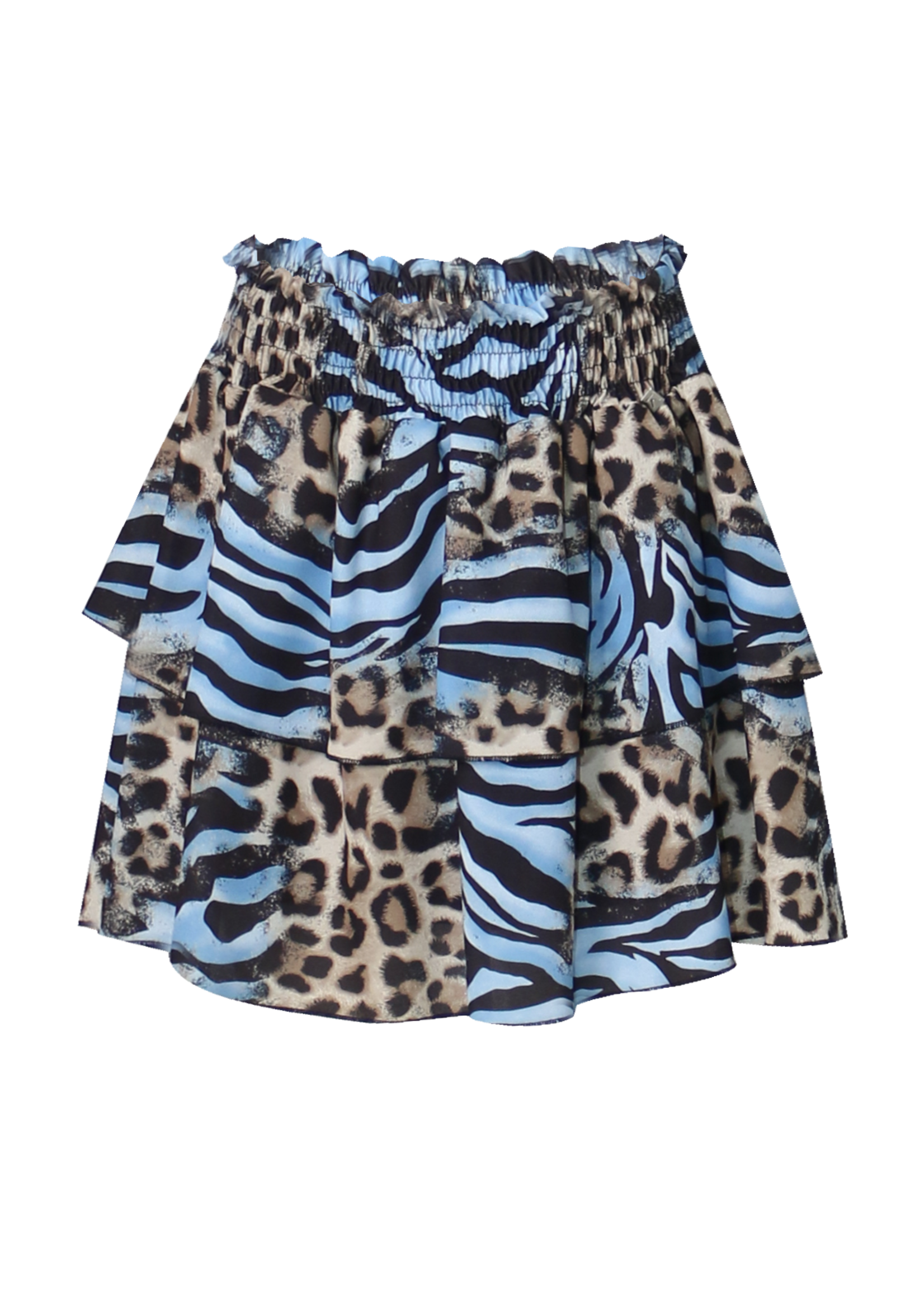 Kocca Kocca SKIRT FANT.AZZURRO­MARRONEBARDO F7058