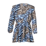 Kocca Kocca DRESS FANT.AZZURRO­MARRONEBIBSA F7058