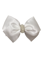 Prinsessefin Prinsessefin Bow satin  white pearl