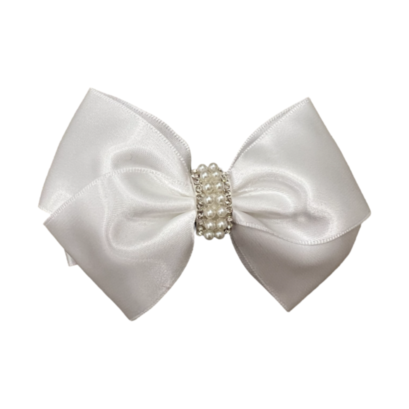 Prinsessefin Prinsessefin Bow satin  white pearl