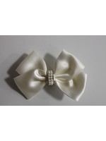 Prinsessefin Prinsessefin Bow satin  off white pearl