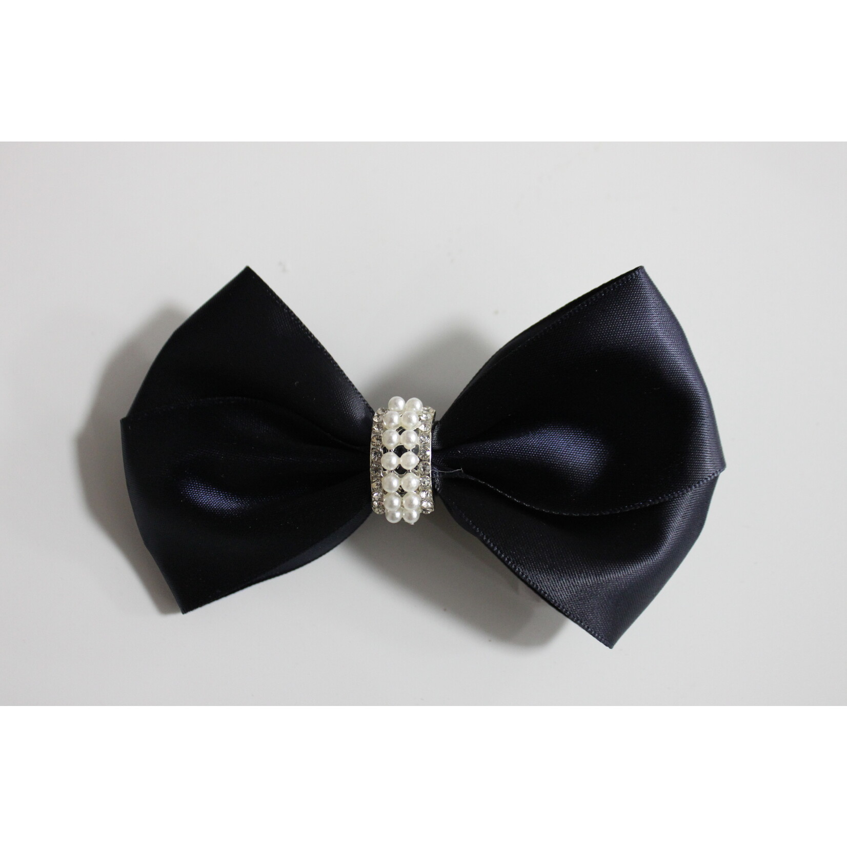 Prinsessefin Prinsessefin Bow satin darkblue pearl