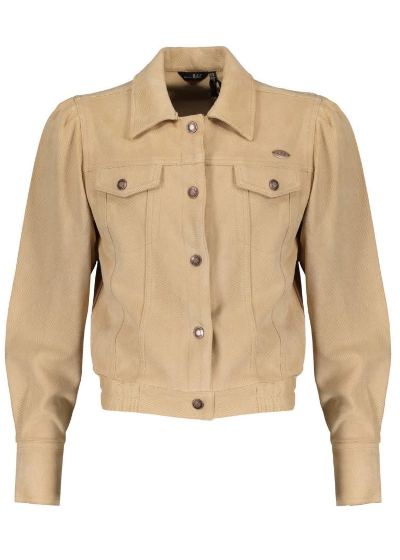 Nobell Nobell Bodhy twill button up indoorjacket with teddy collar Q208-3305 Beige