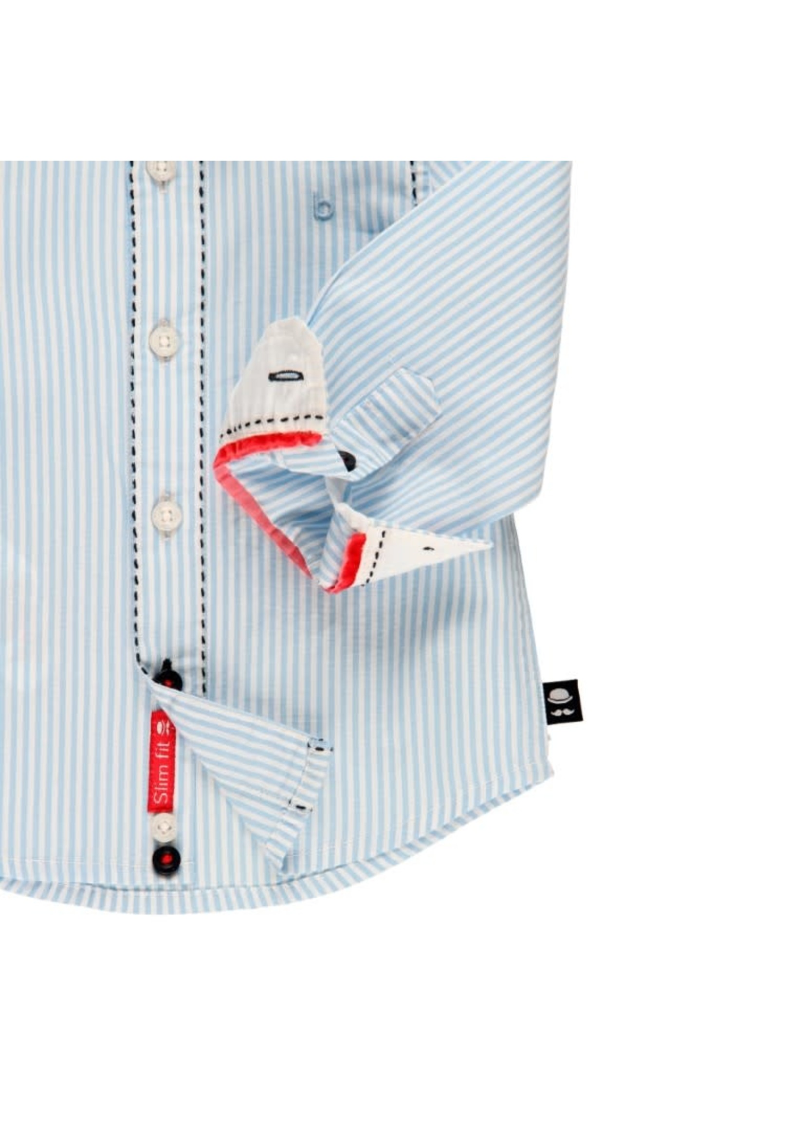 Boboli Boboli Poplin shirt striped for baby boy stripes 715216