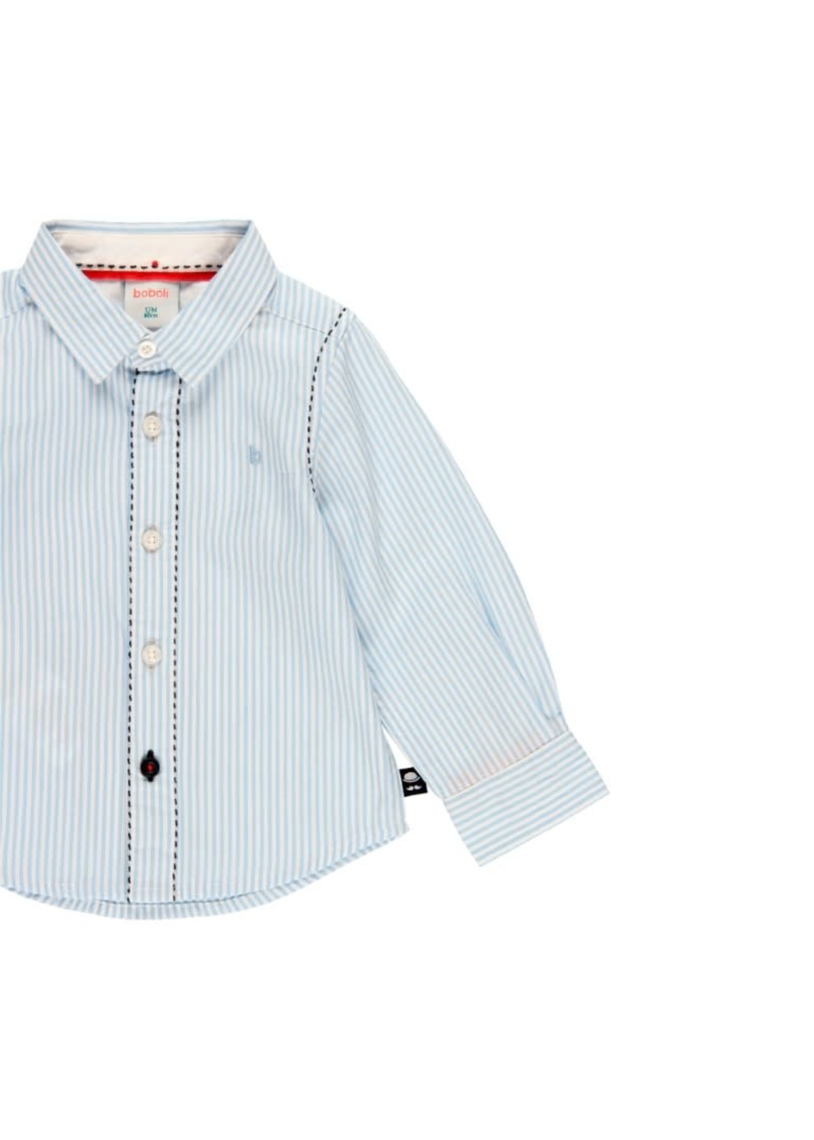 Boboli Boboli Poplin shirt striped for baby boy stripes 715216