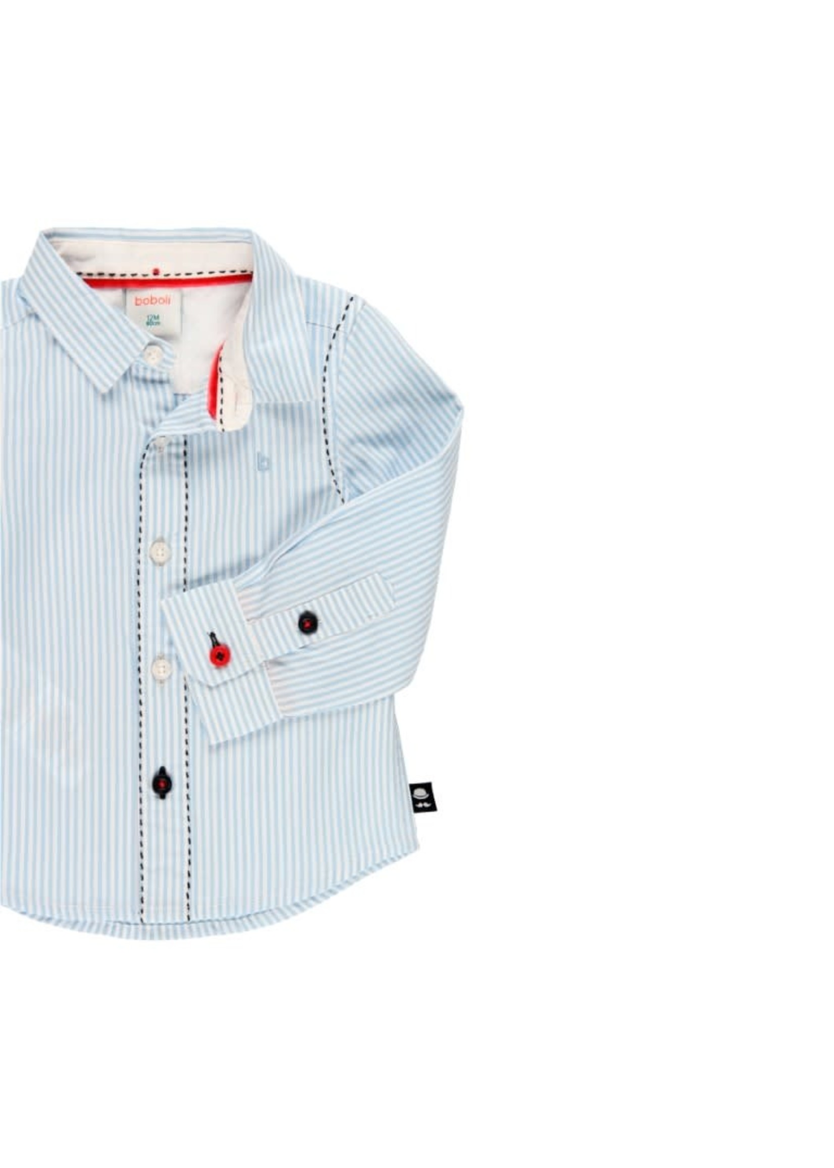 Boboli Boboli Poplin shirt striped for baby boy stripes 715216
