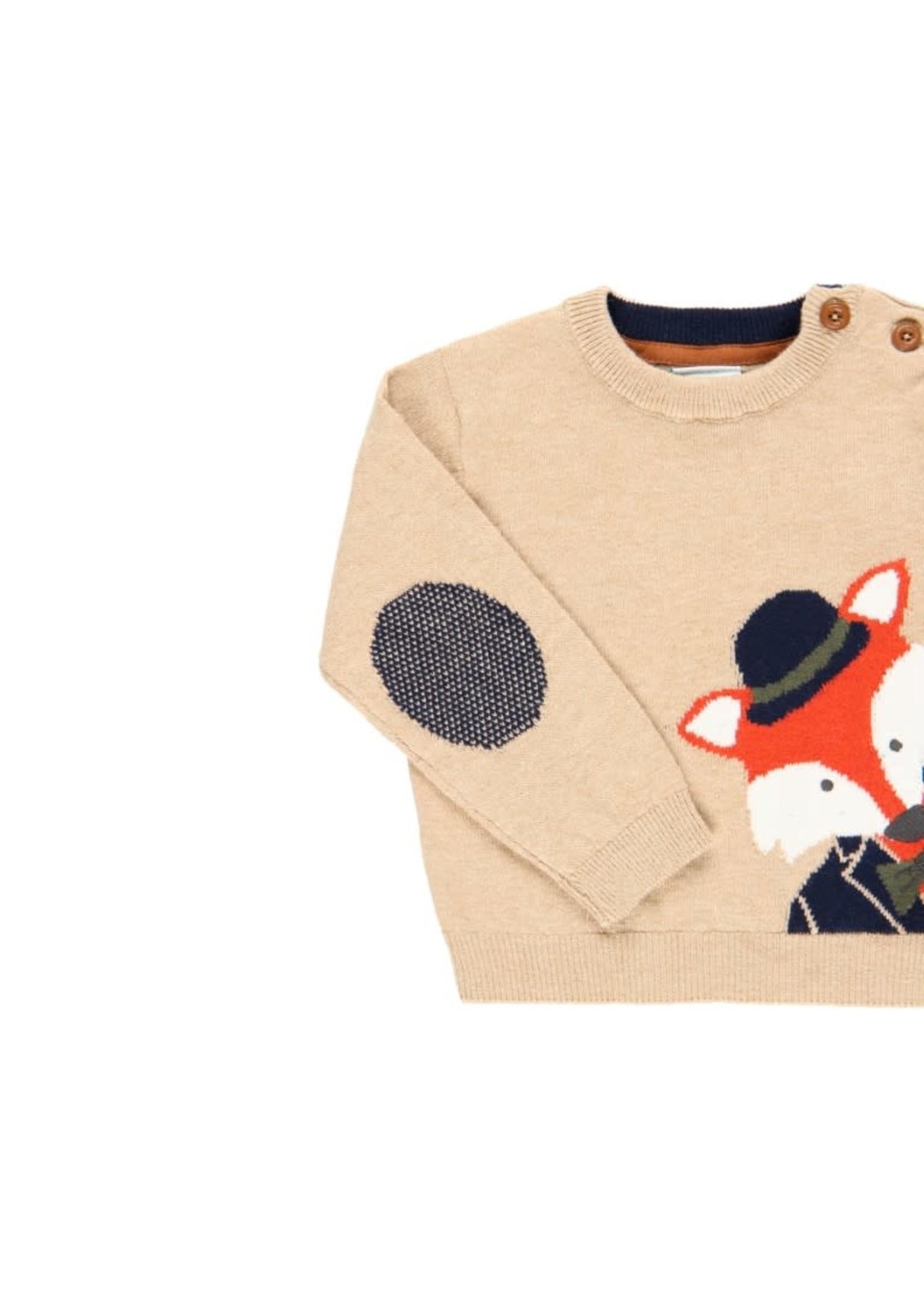 Boboli Knitwear pullover "fox" for baby boy beig 715272