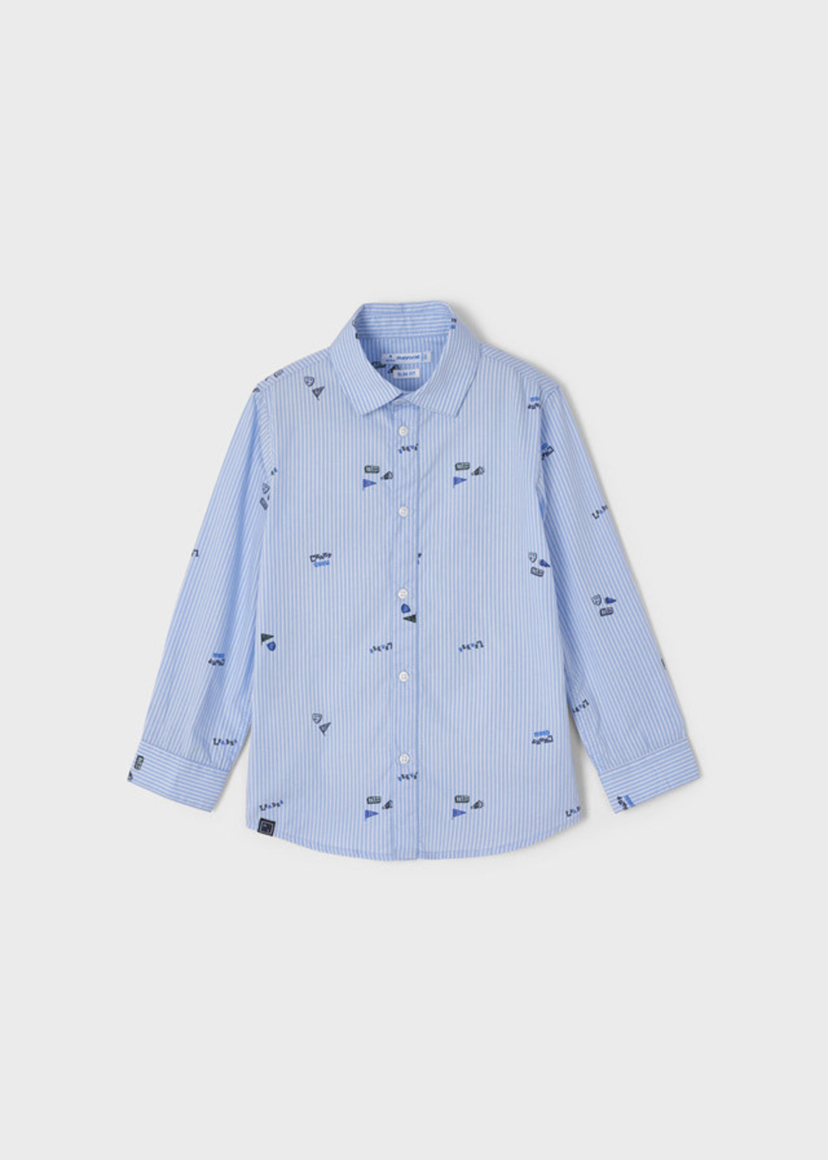 Mayoral Mayoral L/s shirt Lightblue - 22 04186