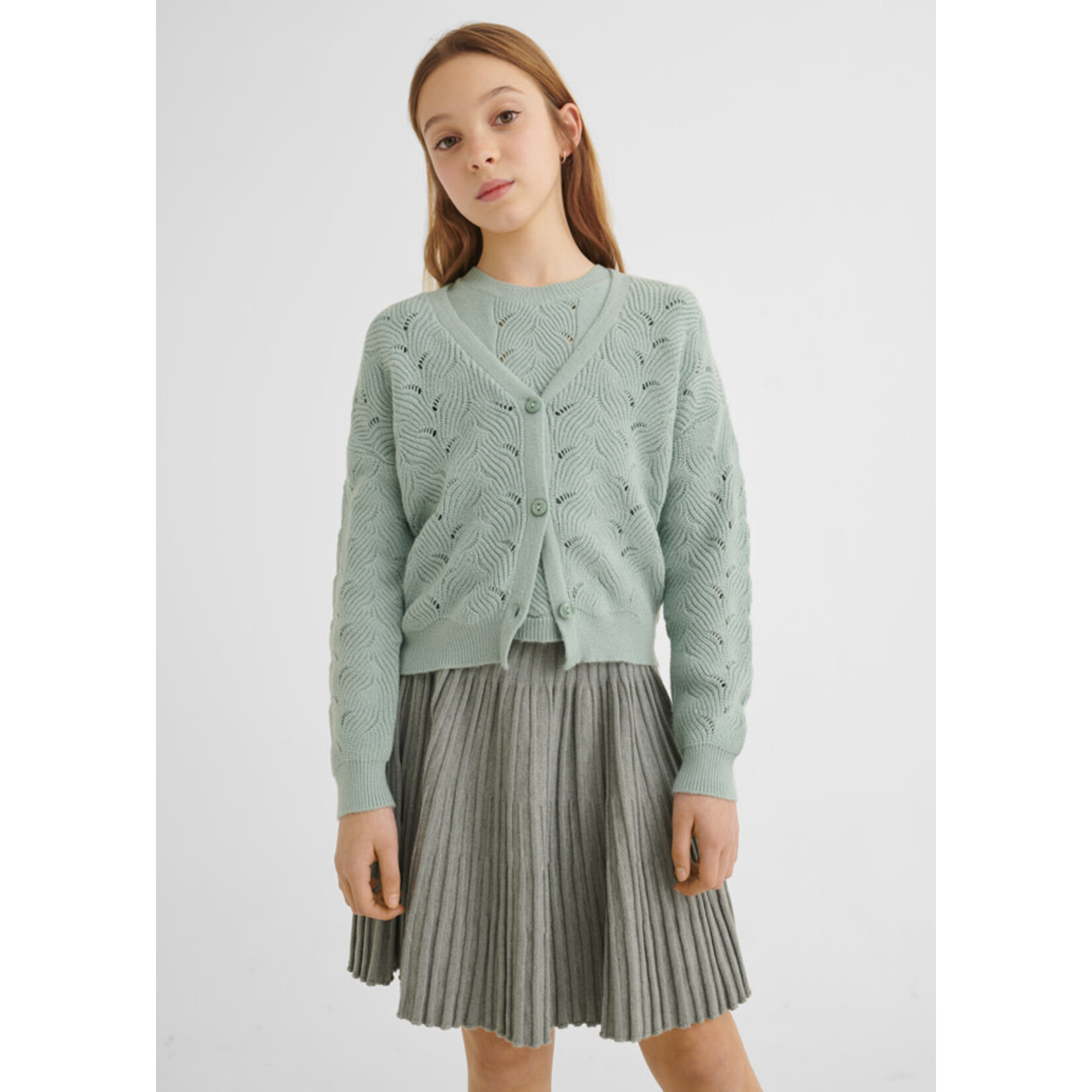 Mayoral Mayoral Shirt with cardigan set Aquamarine - 22 07382