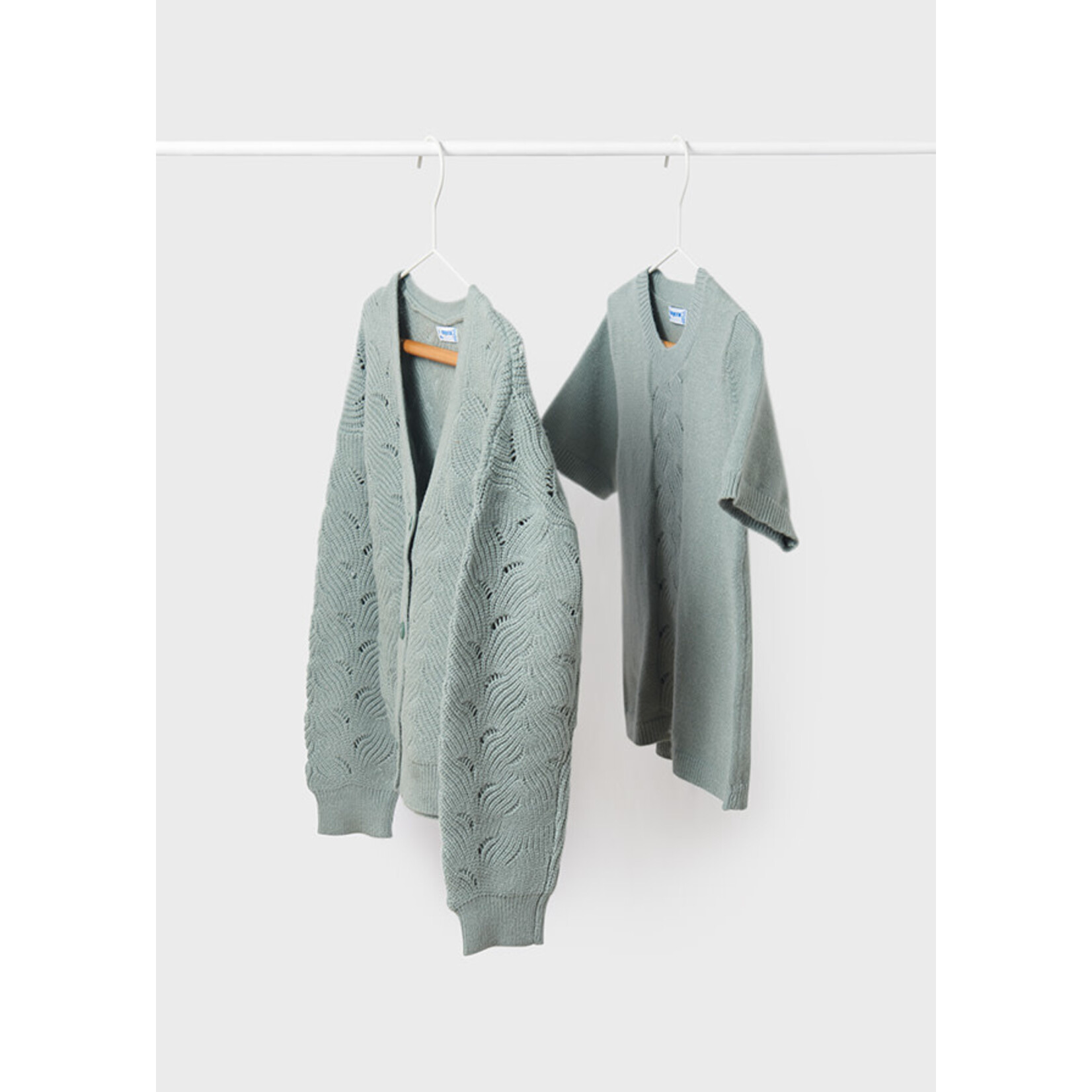 Mayoral Mayoral Shirt with cardigan set Aquamarine - 22 07382