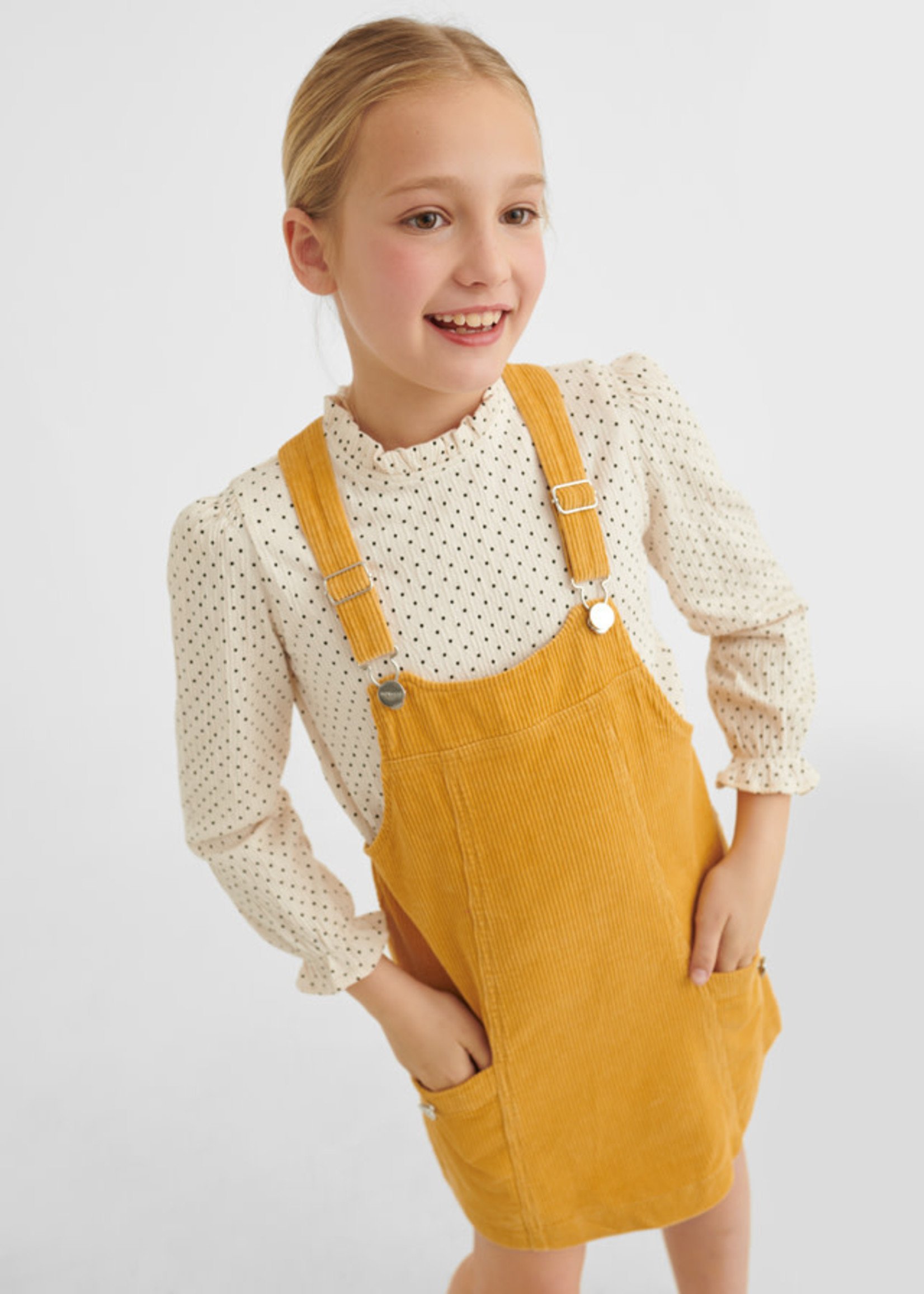 Mayoral Mayoral Corduroy overall skirt Mustard - 22 07934