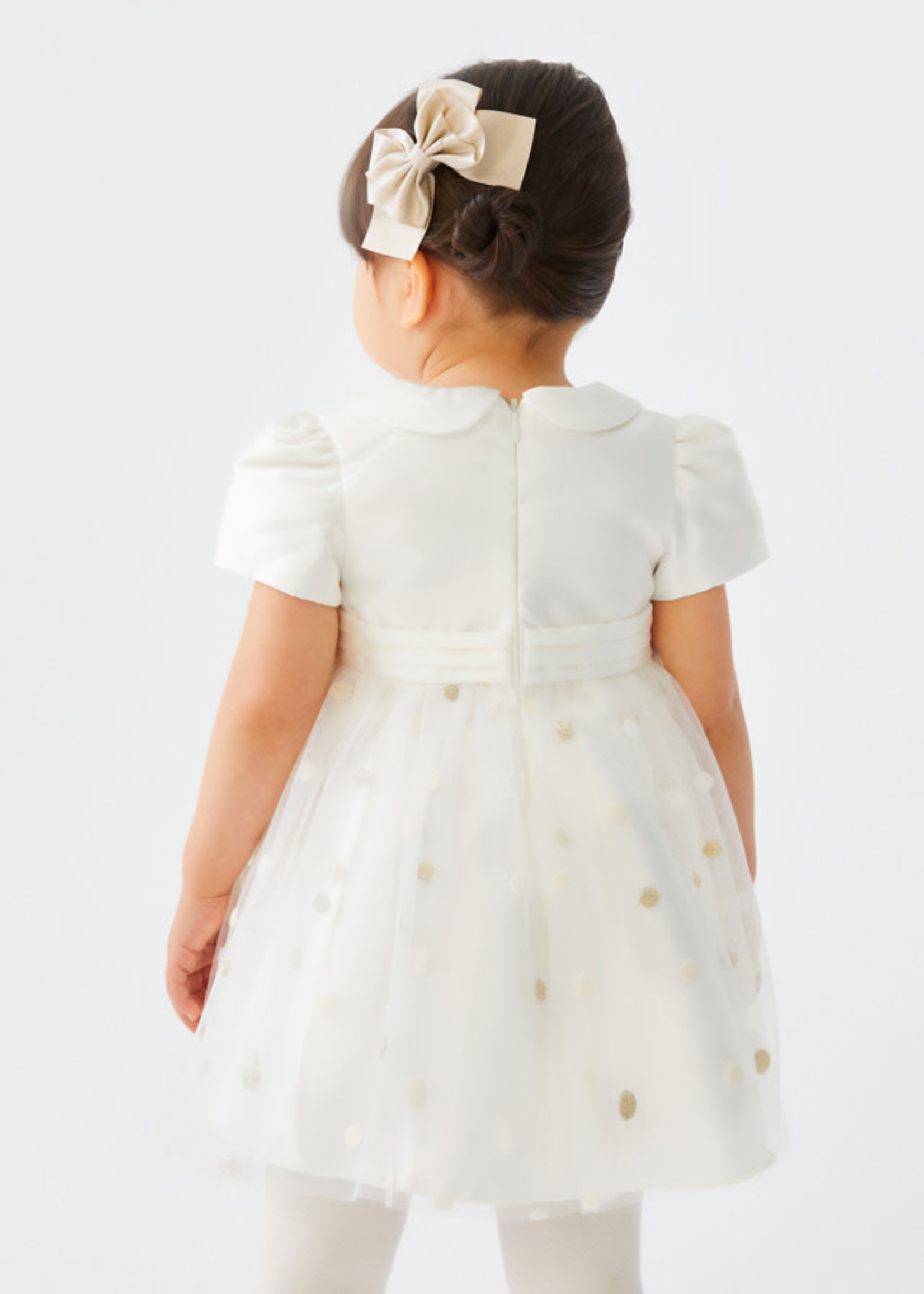 Abel & Lula Abel & Lula Polka dot tulle dress Cream - 22 05503