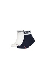 Tommy Hilfiger Tommy Hilfiger sokken donkerblauw/wit  2 paar