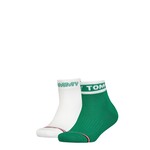 Tommy Hilfiger Tommy Hilfiger sokken groen/wit  2 paar