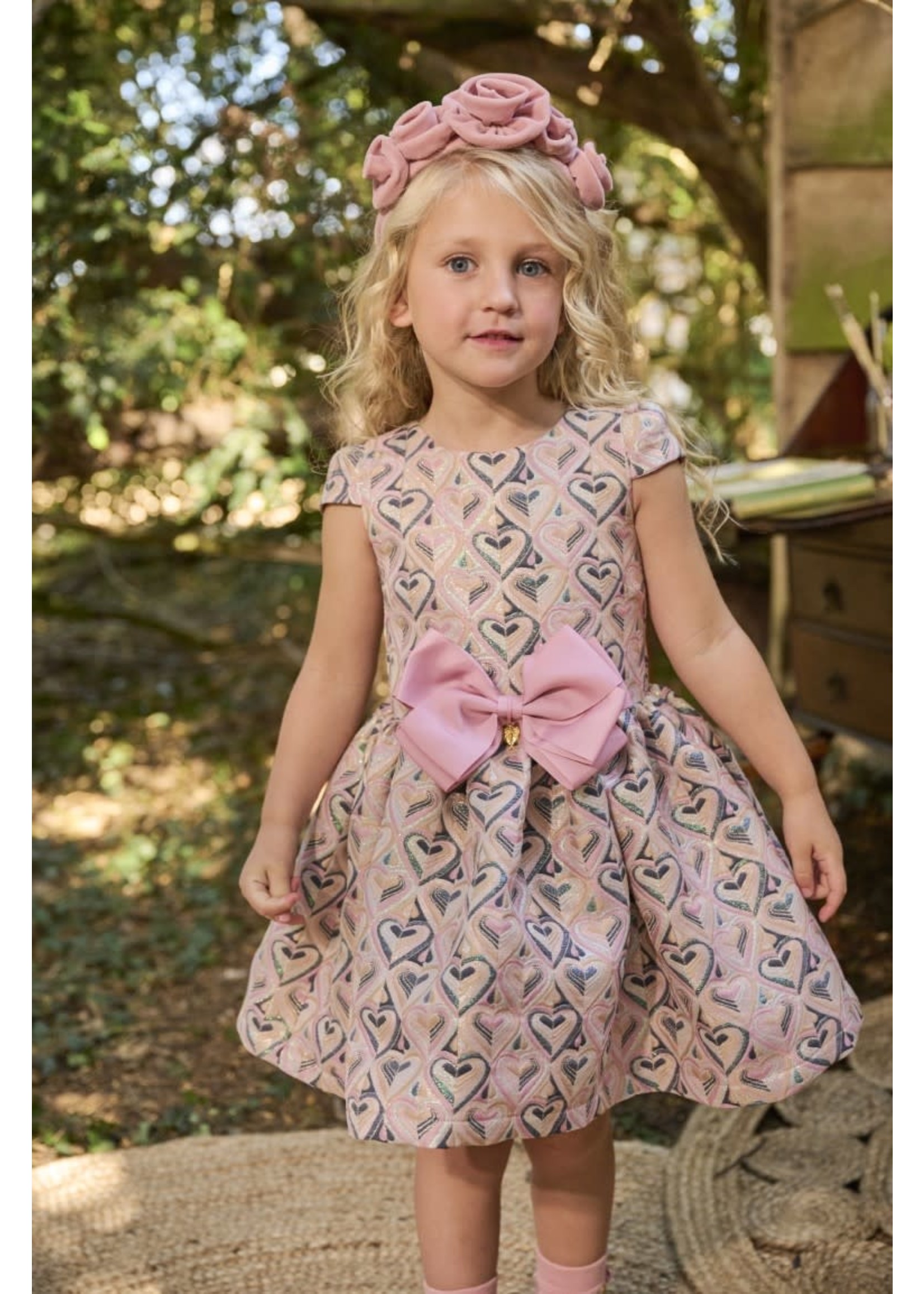 Angela Angela SPARKLE HEARTS DRESS TEA ROSE TEA ROSE-61112090