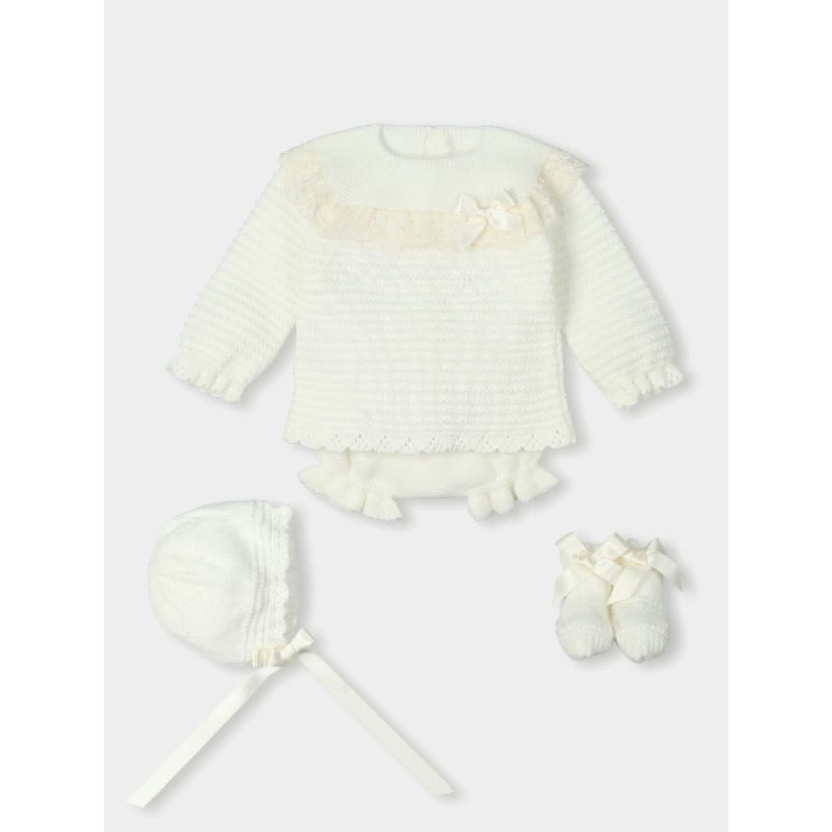 Mac Ilusion Mac Ilusion Traje 4P Canesú menguado "UN MOMENTO PERFECTO" Crudo