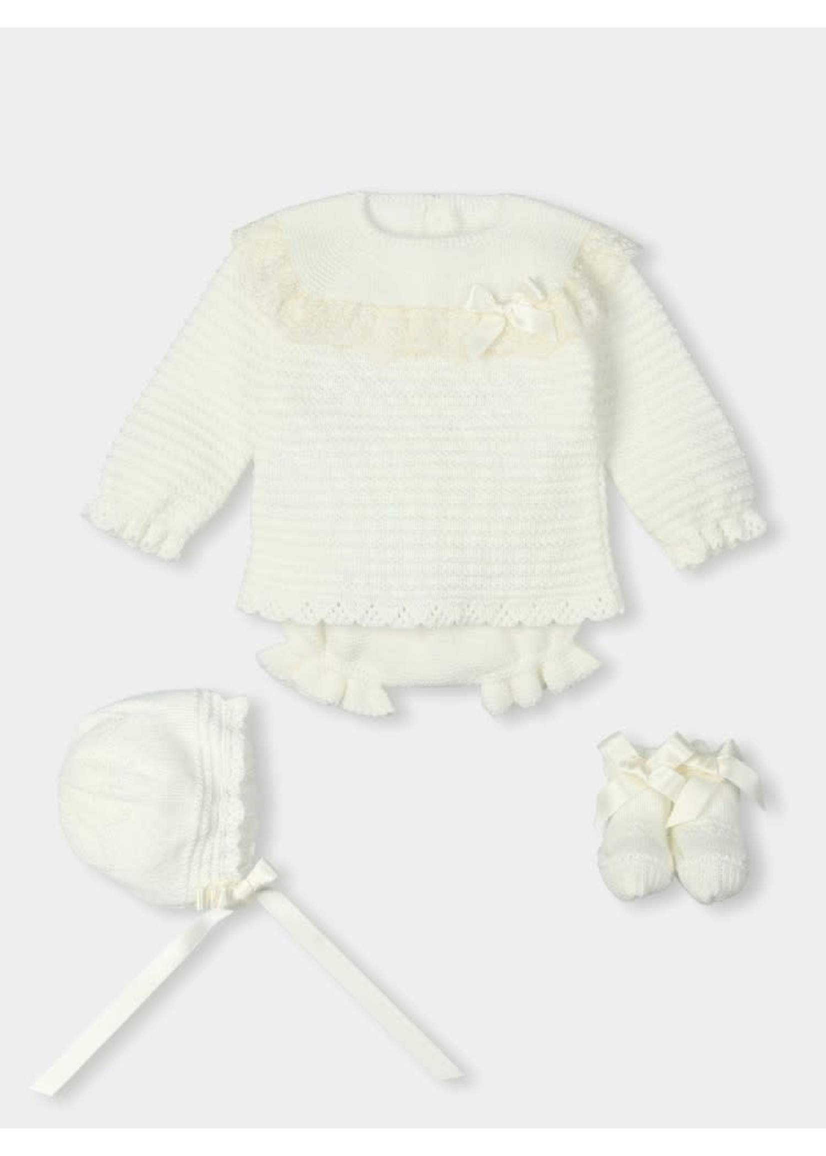 Mac Ilusion Mac Ilusion Traje 4P Canesú menguado "UN MOMENTO PERFECTO" Crudo