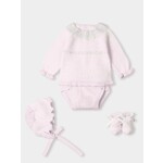 Mac Ilusion Mac Ilusion Traje 4P Corto tira bordada "PEQUEÑA DAMA" Rosa