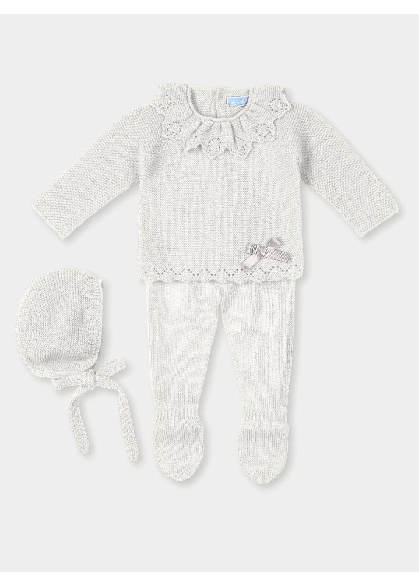 Mac Ilusion Mac Ilusion Traje 3p canesú seamless "JARDIN MAGICO" Crudo